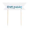 Banner de Arco de Feliz Cumpleaños Plug-in Tarjeta Plug-in para Pastel Vestir Bronceado Horneado Bandera de Feliz Cumpleaños