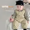 Conjunto de Primavera y Otoño para Bebé, Conjunto de Dos Piezas con Tirantes, Pantalones de Tirantes Estilosos Estilo Coreano para Exteriores para Niños y Niñas