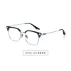 Marco de Gafas de Material de Plato Hecho a Mano Japonés Estilo Caliente Retro Marco Cuadrado de Titanio Puro Marco de Gafas Se Puede Montar con Lentes de Alta Miopía