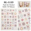 Adesivos de Unha Estilo Boêmio 5D Em relevo Estilo Étnico Estampado Adesivos de Arte para Unhas Estilo Jóia Sl