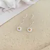 Brincos de Fio de Orelha Margarida Fresca Estilo Floresta Artístico Design de Verão Moda de Nicho Versátil Cuidado com a Orelha Tendência de Flores
