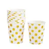 Amazon Papel Bronceador Desechable para Vasos Impresión Estrellas Decoración Fiesta de Cumpleaños Suministros para Cena 9 oz 250 ml