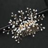 Tiara de casamento de noiva Mai Lang feita à mão com pérolas, diamantes e pedras olho de cavalo de proteína, pente de pente, vendas diretas da fábrica