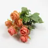 Ramo de Rosas Artificiales Estilo Europeo, Flores Falsas, Ramo de Novia para Boda, Flores de Seda, Decoraciones de Mesa para Hotel, Flores Eternas