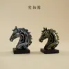 Adornos Creativos de Escultura de Cabeza de Caballo de Resina Punk, Artesanías, Sala de Estar, Estudio, Arte de Escritorio de Oficina, Decoración Personalizada