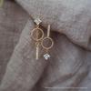 Brincos Assimétricos Versáteis de Alto Padrão Meia Luz Estelar Originais Brincos Femininos Brilhantes de Diamante Prata Esterlina S925