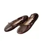 Versión de piel de cordero del mismo estilo que los zapatos de ballet uva para mujer, con lazo, parte superior suave, suela suave, zapatos tipo rollo de huevo, zapatos planos bajos retro de un solo color
