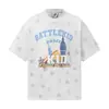 Camiseta de Manga Corta con Estampado de Estrellas Retro Americana para Hombres y Mujeres, Nuevo Estilo Verano 2026, Top Casual Holgado y Versátil, Moderno