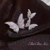 Novo Anel de Dedo Indicador Aberto Borboleta Zircônia Super Fada ins Tendência Design de Moda Celebridade da Internet Elegante Anel de Dedo Versátil