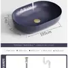 Maotao Colorido Simple Lavabo de Mesa Hogareño Baño Lavabo Cerámico Balcón Apartamento Pequeño Lavabo Artístico Lavabo