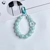 Nuevo Pulsera de Perlas de Color Caramelo ins Llavero Hecho a Mano de Perlas Acrílicas Colgante para Bolsa de Auriculares Adornos