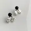 Brincos de Tarraxa com Laço e Bolinhas Estilo Coreano 2026 Novo Estilo Quente Moda Versátil High-End Doce Único Lindo Acessórios de Brincos para Mulheres