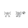 Nuevo tornillo de acero de titanio transfronterizo circonita uña para hueso de la oreja estrella de cinco puntas aretes aretes uña para cartílago de la oreja joyería popular para perforaciones