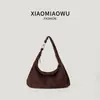 Bolsa de Hombro de Mano Nueva de Otoño Invierno Transfronteriza para Mujer, Versátil para el Trabajo, Casual, Retro, Ante, Hobo, Bolso de Axila, Aspecto de Alta Gama