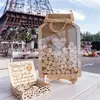Corazón de Madera Forma de Estrella de Madera Creativa Tarro de Recompensas Tarro de Deseos para Niños con Soporte Tarro de Recompensas de Puntos de Aprendizaje de Autodisciplina