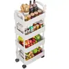 Carrito de Almacenamiento Pequeño para Cocina, Baño, Organizador Móvil de Snacks, Estante de Almacenamiento de Múltiples Niveles para Dormitorio