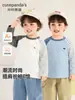 Kaka Panda Roupas Infantis Camiseta de Manga Longa para Crianças Camada Base para Meninos Top de Outono para Meninas Roupinhas de Bebê e Criança Pequena Outono Tendência