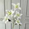 5 Lírios Artificiais com Fita Adesiva, Decorações de Corredor de Casamento Impressas em 3D, Flores Artificiais para Decoração de Casa e Hotel