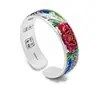 Pulseira de Prata Esmaltada para Mulheres, Prata Pura 9999, Design de Fênix e Peônia, Estilo Vintage, Pulseira de Prata Maciça, Presente para Mãe ou Esposa