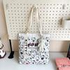 Bolsa de Lona de Dibujos Animados Bolsa de Moda Bolso de Mano para Mujer Lindo para Ir al Trabajo 2025 Nuevo Bolso Tote de Hombro Moderno de Gran Capacidad