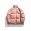 Promoción principal en stock nuevo estilo Hong Kong color liso estilo Hong Kong cuello alto holgado cálido abrigo acolchado de algodón MY9072-P65