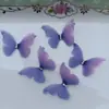 Super hada simulación doble capa tridimensional con red de diamante tul rojo neto mariposa hecho a mano DIY accesorios para el cabello materiales para sesión de fotos de vestido de novia