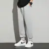 Calça de Moletom com Amarração na Perna Nova Estilo Coreano Masculino Cor Lisa Casual Esportiva Perna Larga Nove Pontos Calça Tendência Mesma Roupa de Celebridade da Internet Primavera e Outono