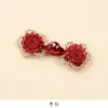 Botón Hecho a Mano de Flor de Rosa de Cristal con Estilo Chino Tradicional, Adecuado para Accesorios de Decoración de Chaleco Qipao Modificado y Hanfu, Disponible en Múltiples Colores