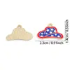 Nuevo Colgante de Gota de Aceite del Día de la Independencia Americana Accesorios de Joyería de Aleación DIY Colgante para Collar Llavero Cruz Colgante Venta Caliente Transfronteriza