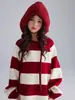 Suéter para Irmãos, Roupa Infantil de Natal, Jaqueta de Bebê Vermelha Tricotada Versátil, Blusa Grossa de Ano Novo para Irmão e Irmã, Gola Redonda