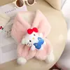 Bufanda Infantil Estilo Otoño e Invierno Niñas Gato de Dibujos Animados Lindo Bufanda Cálida para el Cuello Felpa Protector de Cuello Grueso A prueba de Frío y Viento