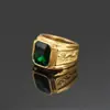 Anillo Dragón Doble anillo de dragón chino para hombre anillo de acero de titanio personalidad retro anillo de gema rubí negro tendencia