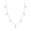 Collar Colgante de Cadena Larga Estilo Coreano En Stock Versátil Transfronterizo Simple Moda Plata S925 Moissanita Estilo Yis Verano para Mujeres