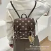 Mochila de lunares estilo coreano para mujer, nuevo modelo 2026, gran capacidad, gamuza, ligera, adecuada para ir al trabajo, uso estudiantil, clase y viajes