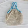 Bolsa de Compras Portátil Ecológica, Bolsa de Rede Tecida de Mão, Bolsa de Tecido de Grande Capacidade para Compras no Supermercado, Armazenamento de Frutas e Vegetais