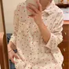 ¡Nueva Llegada! Conjunto de pijama de doble capa de gasa clase A con solapa, manga larga y pantalón largo, con estampados lindos, adecuado para usar en casa y se puede usar afuera.