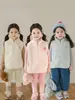 Wuli Bu Yi 2026 Invierno Nuevo Chaleco Chaqueta de Piel para Niños Niñas Dibujos Animados Pequeño Monstruo Chaleco Cálido