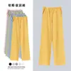 Pantalones de pijama para mujer, Pantalones largos, Primavera y Otoño, Algodón puro, Estilo delgado, Verano, Corte holgado, Tallas grandes, Diseño lindo de dibujos animados, Pantalones para casa, Se pueden usar afuera