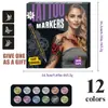Marcadores de Tatuaje de Venta Caliente Transfronterizos, Plumas de Tatuaje Temporal para Pintura Corporal, Pegatinas de Boceto de Tatuaje Gratis, Plumas para Disfraces de Fiesta