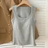Chaleco de mujer con almohadillas en el pecho incorporadas, otoño e invierno, copa única 27, tela cepillada, cálido, tirantes anchos, nueva capa base 86