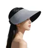 Sombrero de Verano sin Costuras para Mujer, Protección Solar, Protección UV, Sombrero de Copa Abierta, Sombrero de Sol Portátil para Viajes al Aire Libre
