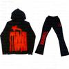 Cross-border Hip Hop Street retro novo suéter carta espuma impressa moletom com capuz estilo hip hop punk zíper suéter