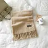 Bufanda de Color Sólido para Mujer, Nuevo Estilo de Invierno, Bufanda de Imitación Cachemir Europea y Americana, Bufanda Cálida Multicolor Transfronteriza para el Cuello, Chal Largo al por Mayor