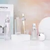 Materiales de Empaque Cosmético: Botellas dispensadoras de vidrio, Botellas pulverizadoras de loción de esencia de 100 ml, Botellas de crema facial de 50 g, Se pueden imprimir con logotipo