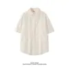 Camisa de Manga Corta con Solapa Texturizada y Tejido Hueco Estilo Old Money, Top Suelto Transpirable Fino de Verano con un Toque de Lujo para Hombre