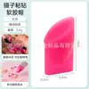 Pinzas para uñas de taladro de silicona pegajoso Rosa Rojo Rosa