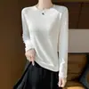 Camiseta base de cuello redondo con forro polar para mujer, ajuste slim para otoño e invierno, agradable para la piel, adelgazante, versátil, cálida, top interior de punto de manga larga