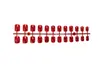 Uñas Portátiles de Color Sólido Rojo Ojo de Gato Transfronterizas Europeas y Americanas, Forma Cuadrada Mediana, 24 Piezas, Piezas de Uñas Portátiles Desmontables
