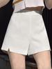 Shorts Negros para Mujer Verano 2024 Nuevo Cintura Alta Holgados Estilo Coreano Línea A Pierna Ancha Traje Ropa Exterior Look Adelgazante Pantalones Cortos