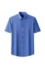 Camisa de Modal para Hombre, Camisa Blanca de Manga Larga, Manga Corta, Sin Planchar, Anti-Arrugas, Ropa de Trabajo Profesional, Logo Bordado Personalizado